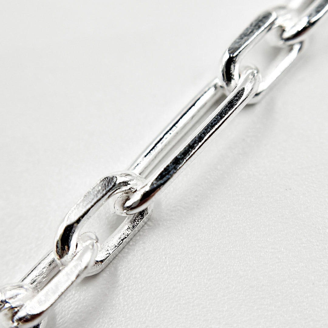 Z53SS. Sterling Silver Diamond Cut Paperclip Chain