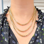 Load image into Gallery viewer, 568/A311. 14K Solid Gold Hollow Box Link Necklace
