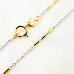 Load image into Gallery viewer, 025R02E3TP0G8L. 14K Solid Gold Satellite Bar Chain
