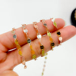 Load image into Gallery viewer, Z122GSR. White Silver, Gold Plated, and Rose Gold Plated Silver Marina Chain