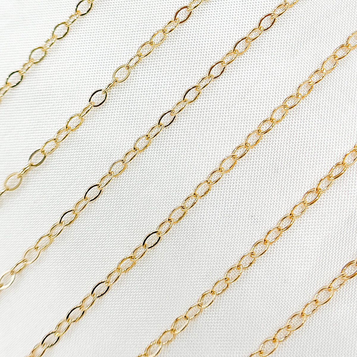 Gold-Filled Flat Oval Link Chain