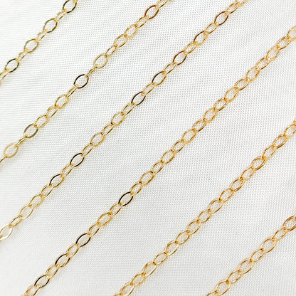 Gold-Filled Flat Oval Link Chain