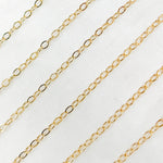 Load image into Gallery viewer, Gold-Filled Flat Oval Link Chain. 1512FGF
