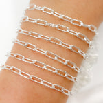 Load image into Gallery viewer, Y42SS. Sterling Silver Diamond Cut Paperclip Chain
