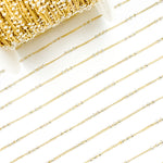 Load image into Gallery viewer, XM/S1327CF/29. 14k Gold Filled Curb Chain and 3 Sterling Silver Beads in Between