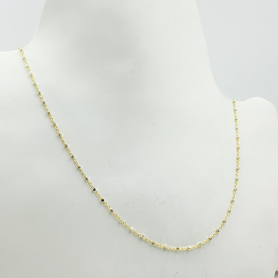 025R02S1QS4B005. 14K Solid Gold Satellite Chain