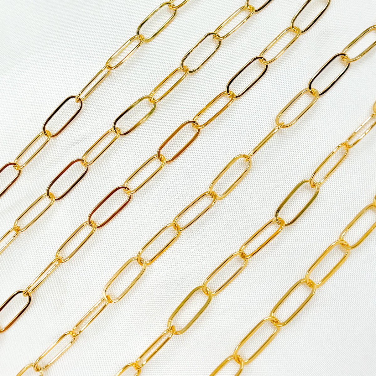 14K Gold Filled Flat Paperclip Link Chain