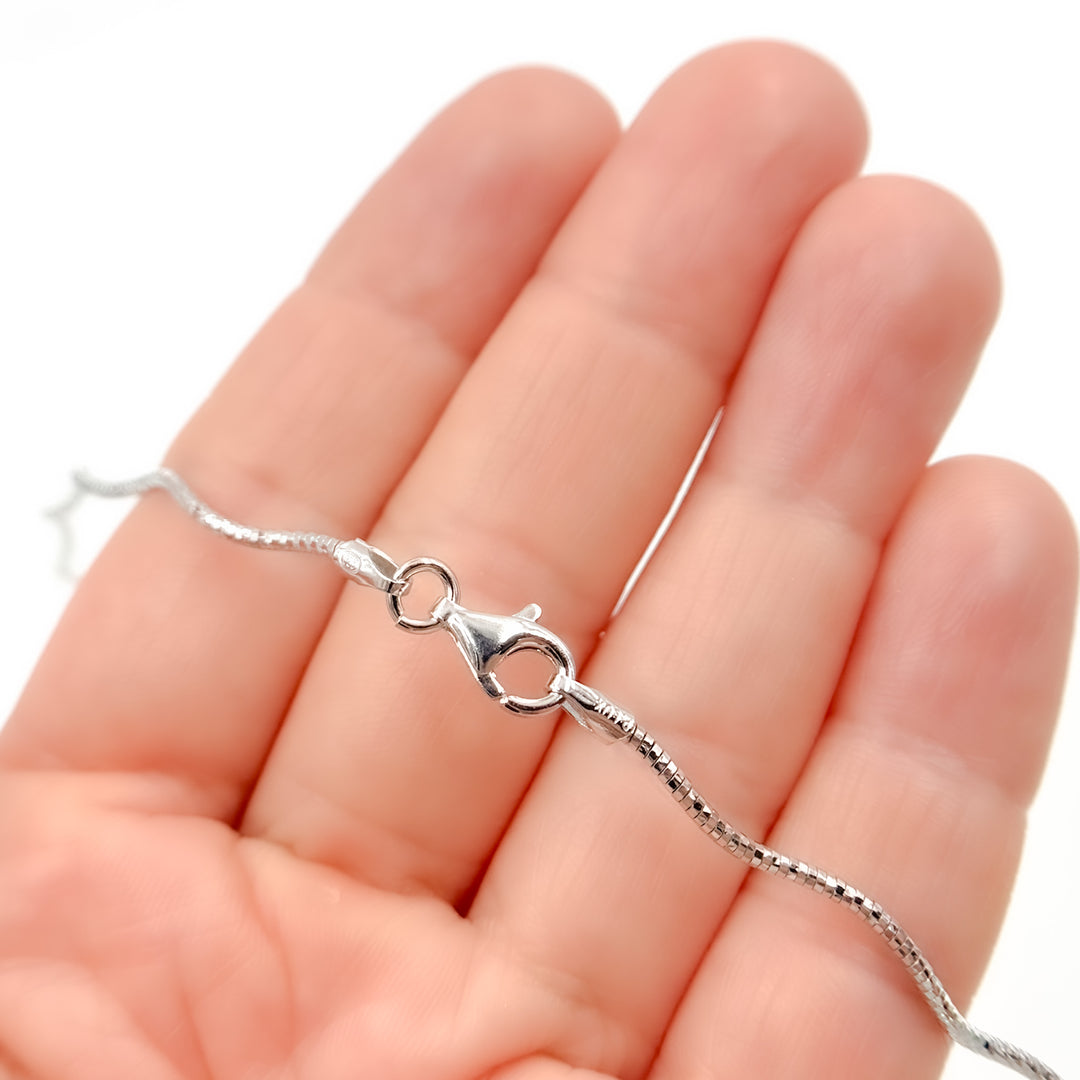 Sterling Silver Snake Omega Necklace