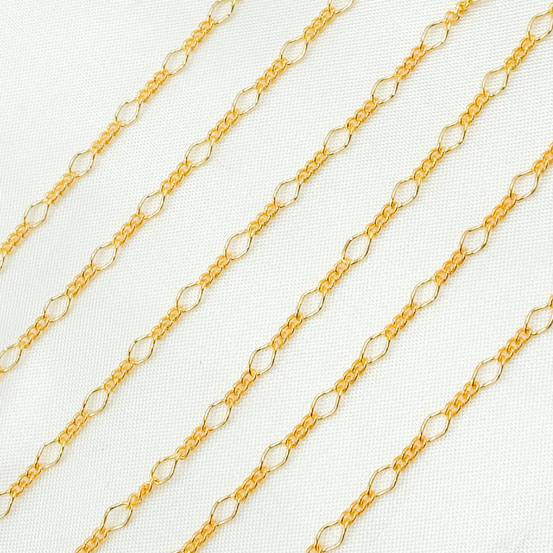 14k Gold Filled Long and Short Link Chain. V236GF