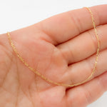 Load image into Gallery viewer, 030GA3BGT218K. 18K Solid Gold Flat Figaro Link Chain