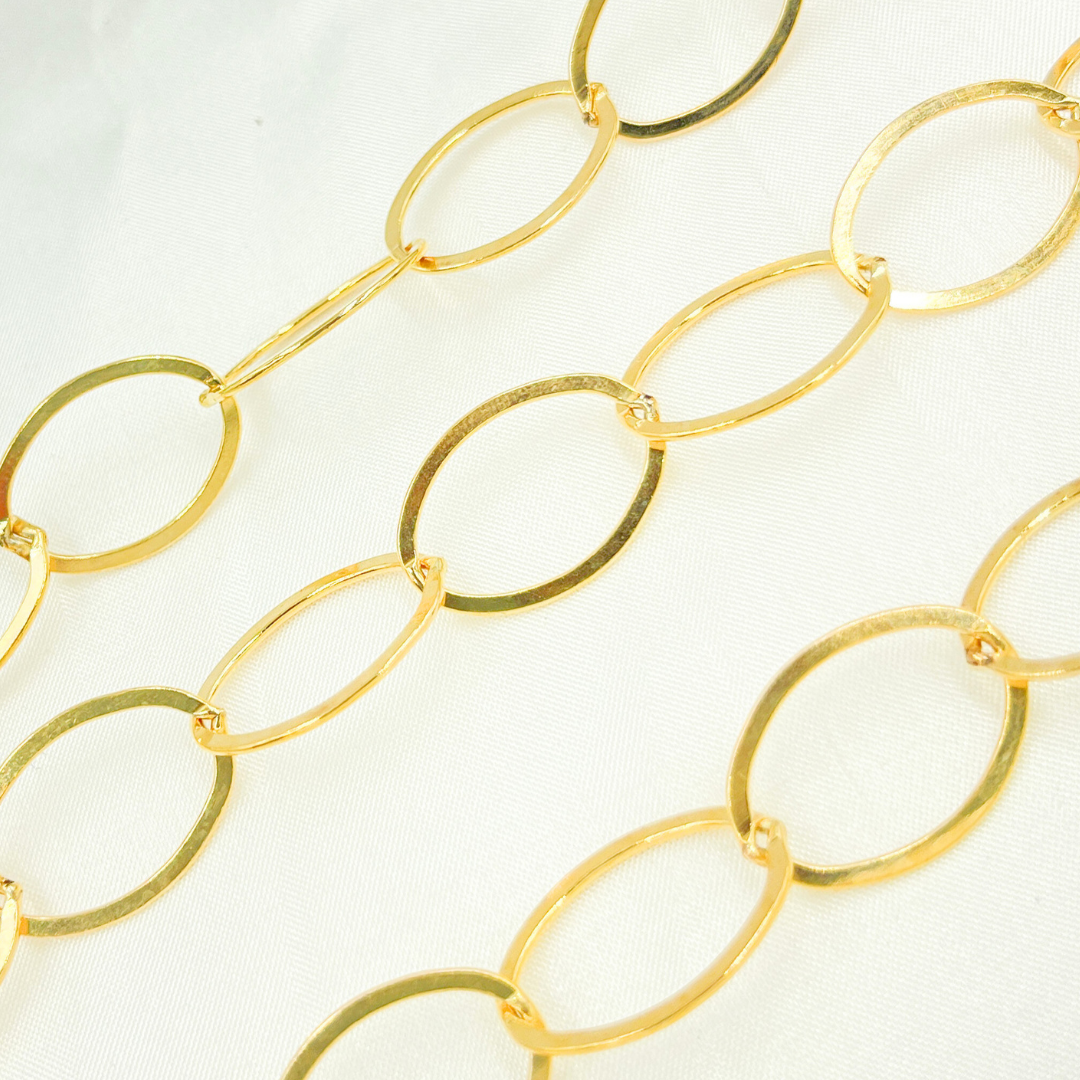 14k Gold Filled Flat Oval Link Chain