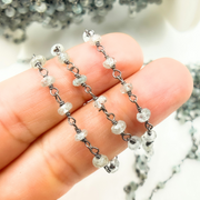 Natural Zircon Quartz Wire Chain