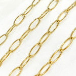 Load image into Gallery viewer, Y122GP. Gold Plated 925 Sterling Silver Smooth Hollow Oval Link Chain