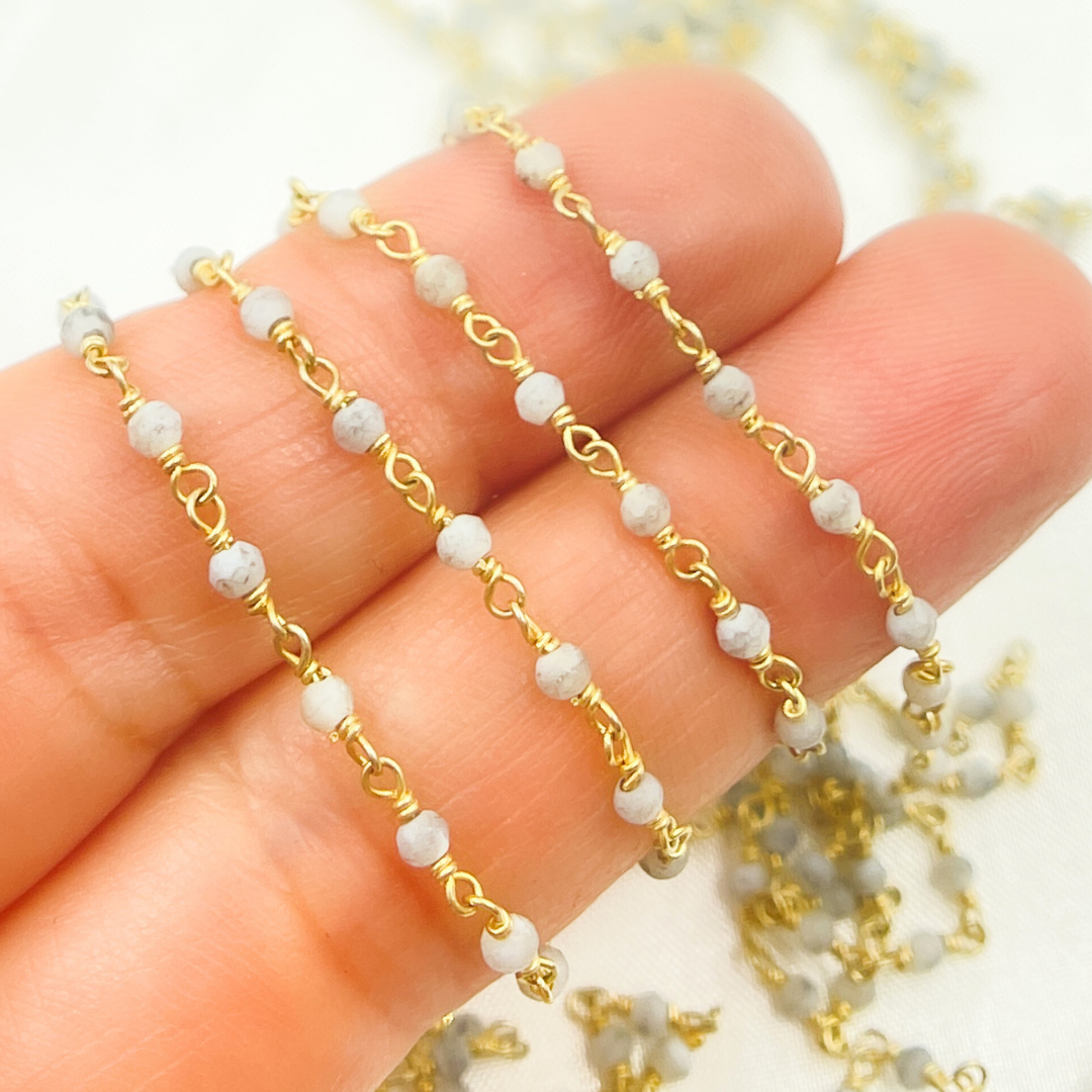 Mother of Pearl Wire Wrap Chain