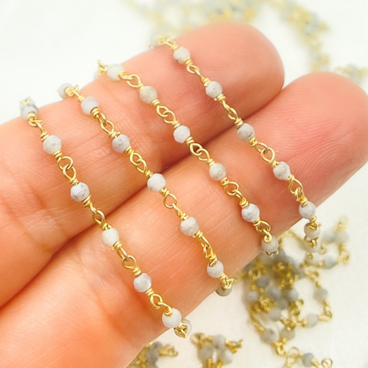 Mother of Pearl Wire Wrap Chain