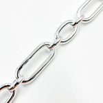 Load image into Gallery viewer, Sterling Silver Smooth Long and Short Link Chain