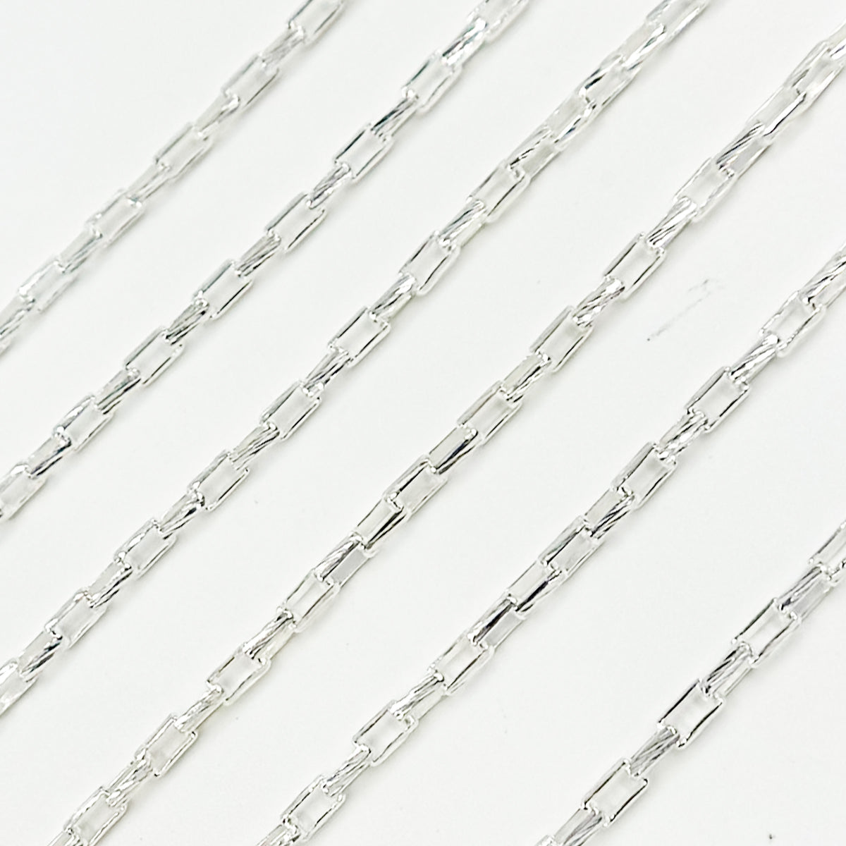 Sterling Silver Diamond Cut Box Chain