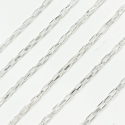 Sterling Silver Diamond Cut Box Chain