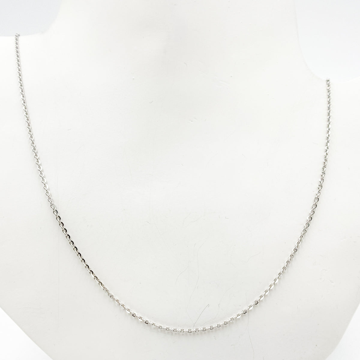 12Necklace. Sterling Silver Flat Round Link Necklace