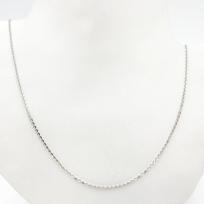 12Necklace. Sterling Silver Flat Round Link Necklace