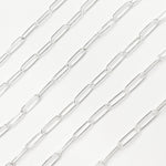 Load image into Gallery viewer, Sterling Silver Smooth Paperclip Chain
