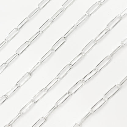 Sterling Silver Smooth Paperclip Chain