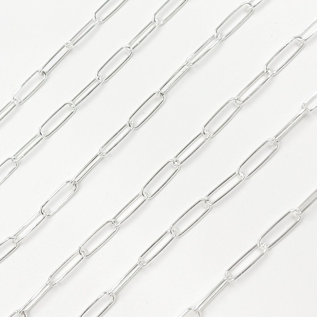 Sterling Silver Smooth Paperclip Chain