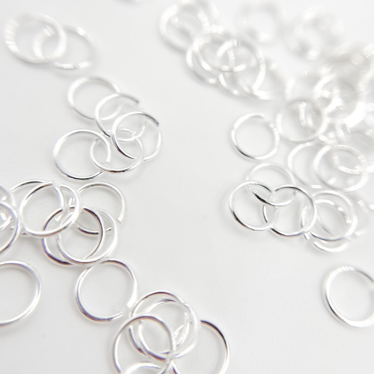 4MM 24Gauge White Sterling Silver Open Jump Ring
