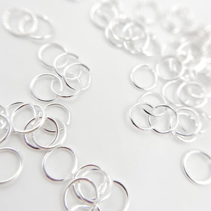 4MM 24Gauge White Sterling Silver Open Jump Ring