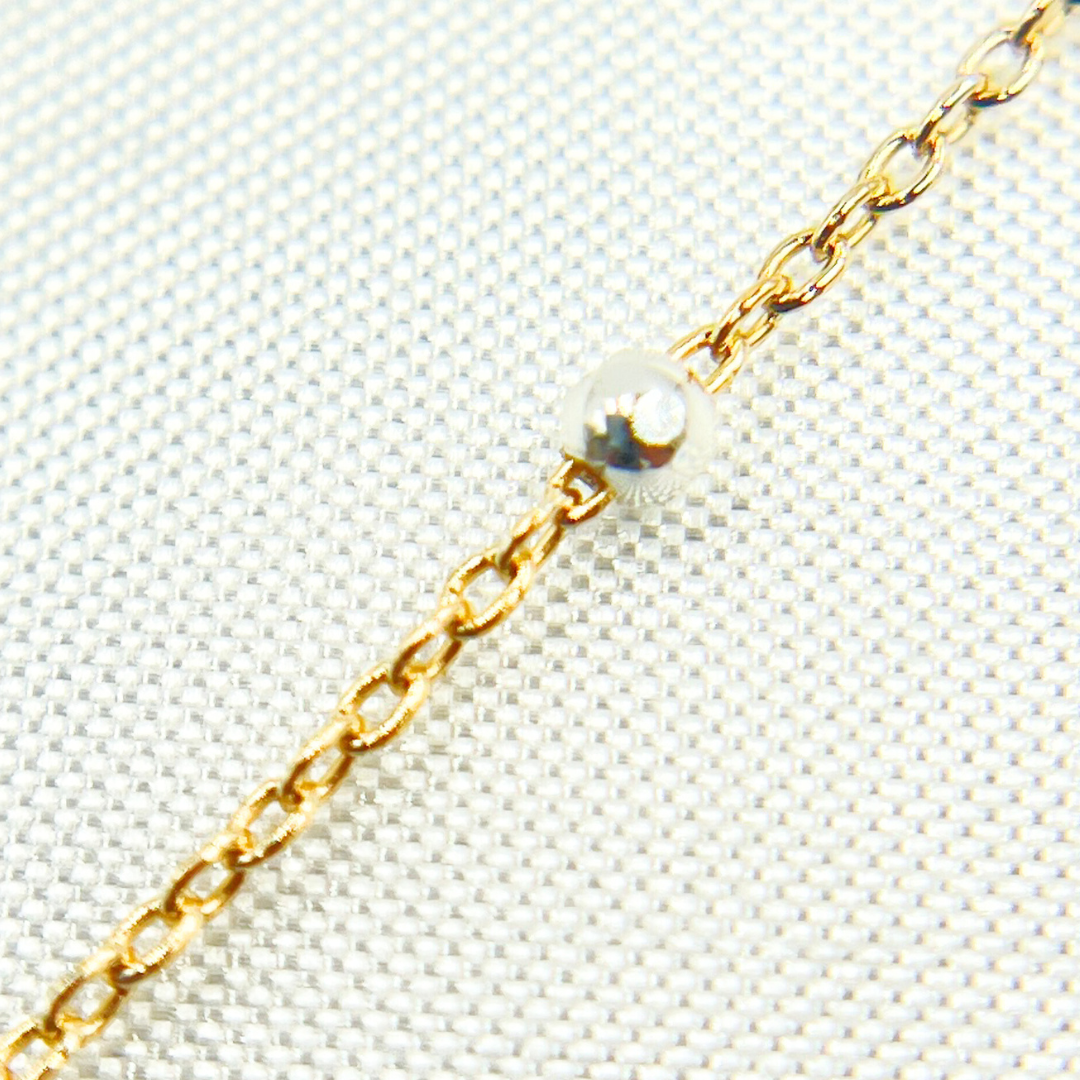 1186GF. 14k Gold Filled with 925 Sterling Silver Beads Satellite Chain.