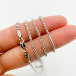 Load image into Gallery viewer, 050FRDTL426WG. 14K White Solid Gold Franco Link Chain
