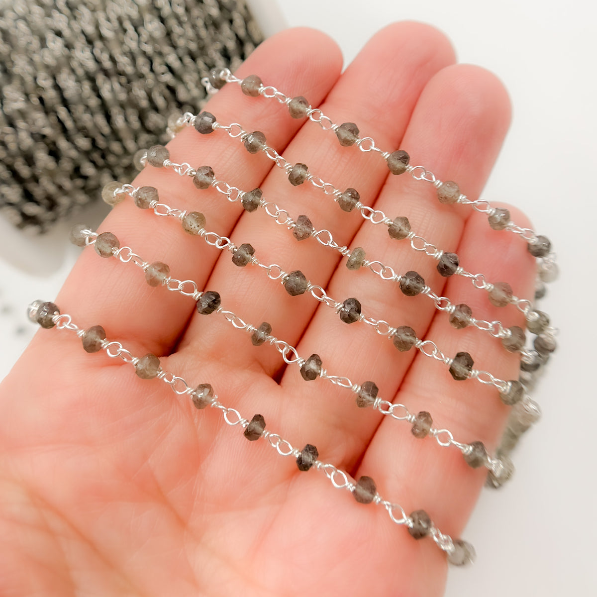 Andalusite Sterling Silver Wire Chain
