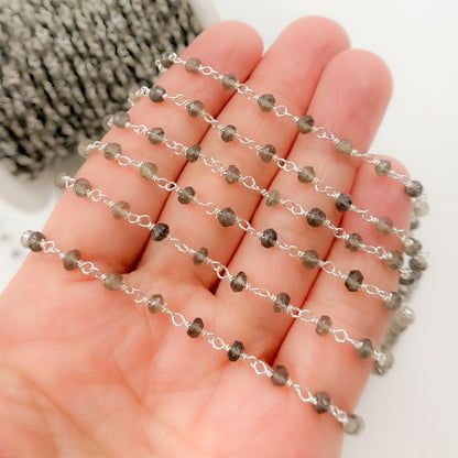 Andalusite Sterling Silver Wire Chain