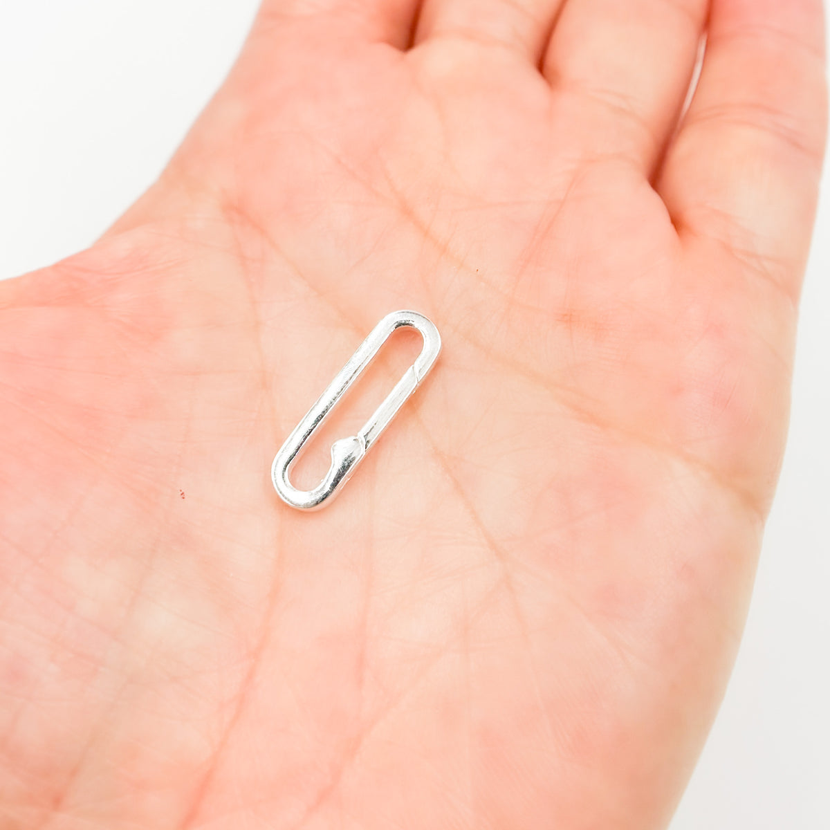 1361SS. 20MM White Sterling Silver Oval Clasp