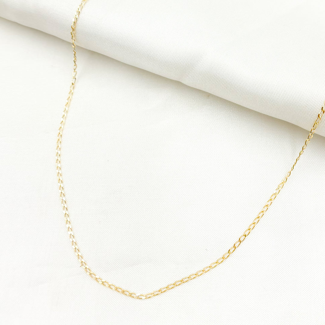 035GRT2. 14K Solid Gold Large Curb Chain