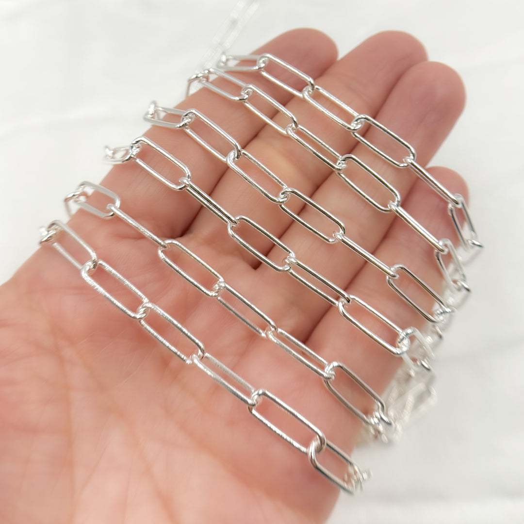 Sterling Silver Smooth Paperclip Link Chain