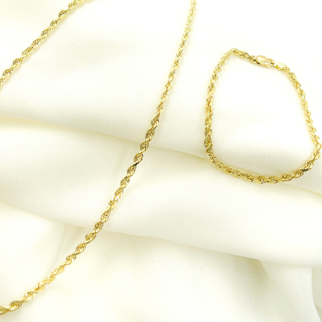 14K42Bracelet. 14K Solid Gold Rope Bracelet