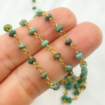 Load image into Gallery viewer, Dyed Emerald Wire Wrap Chain. EME4
