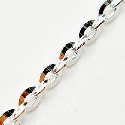 Sterling Silver Flat Cable Chain