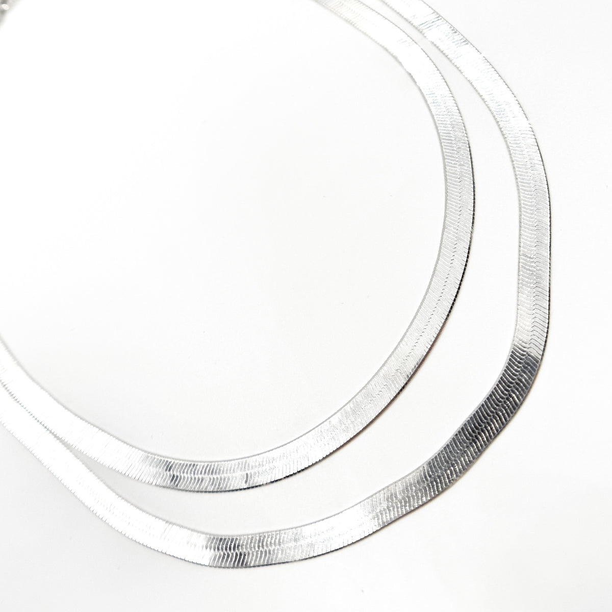Sterling Silver 4.3mm Herringbone Necklace