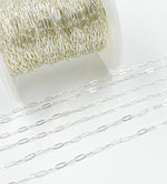 Load image into Gallery viewer, 1606FSS. Sterling Silver Paperclip Chain.
