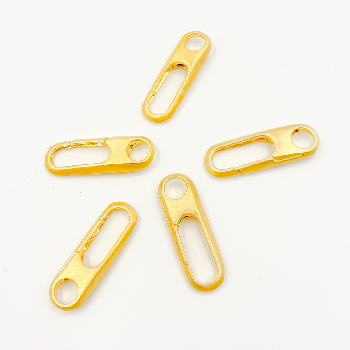 Matt Gold Plated Sterling Silver Oval Clasp