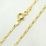 Load image into Gallery viewer, 040GA1T2. 14k Solid Yellow Gold Short &amp; Long Link Chain
