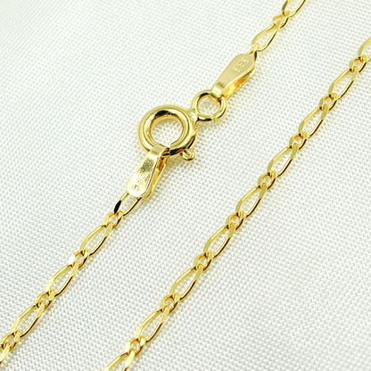 14k Solid Yellow Gold Short & Long Link Chain