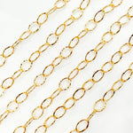 Load image into Gallery viewer, 720KGF. 14K Gold Filled Hammered Oval Link Chain
