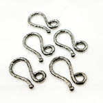 Load image into Gallery viewer, JH2BR. Black Rhodium Sterling Silver  Hammered &quot;J&quot; Hook
