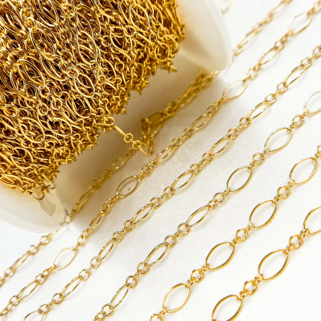 738GF. 14K Gold Filled Long & Short Oval Link Chain