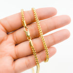 Load image into Gallery viewer, 080HVI2004000. 14K Solid Yellow Gold Franco Hollow Chain Necklace