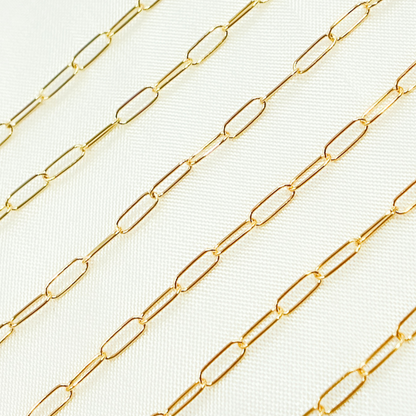14k Gold Filled Smooth Paperclip Chain