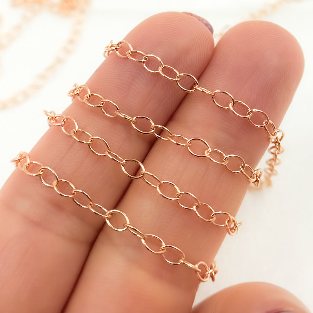 1808RGF. Rose Gold Filled Smooth Cable Chain